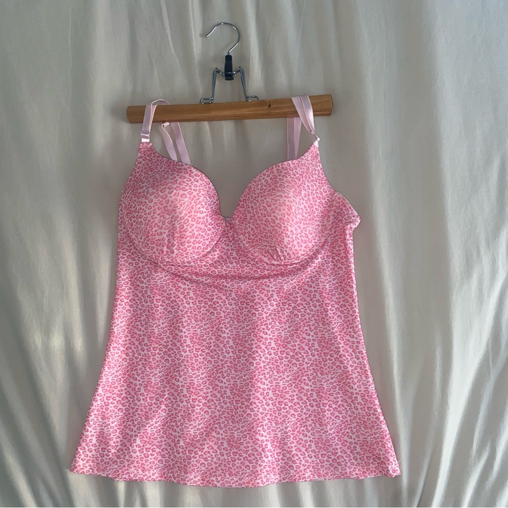 Pink cheetah corset top💕Bought from Depop and worn a couple of times!